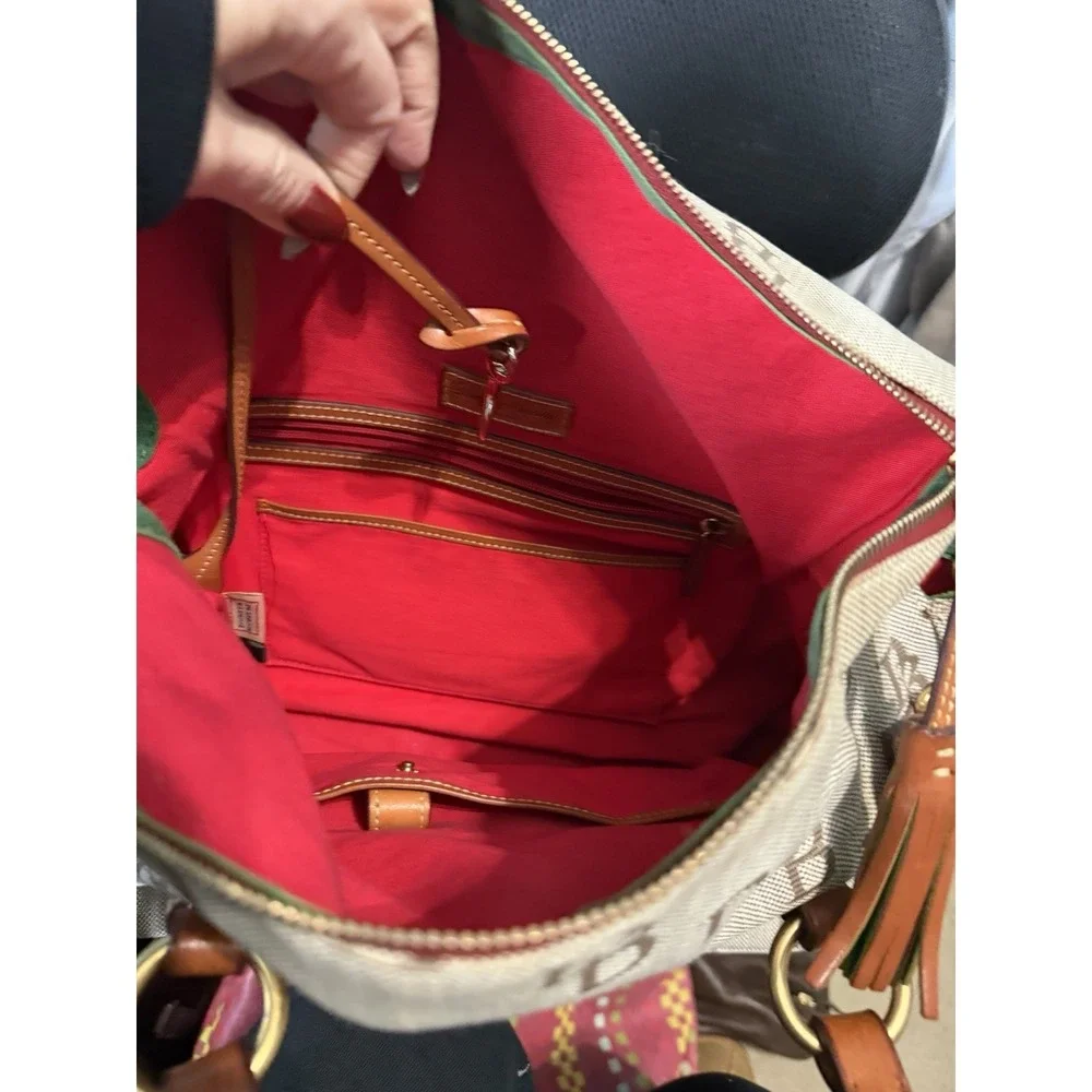 Dooney Bourke Women's Florentine‎ Satchel Bag Large Brown Leather